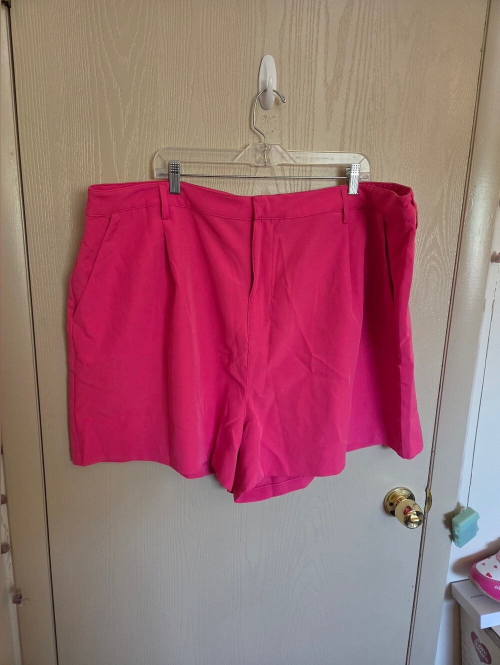 Edited By Remi Bader Hot Pink High Rise Trouser Shorts NWT Womens Size 24W